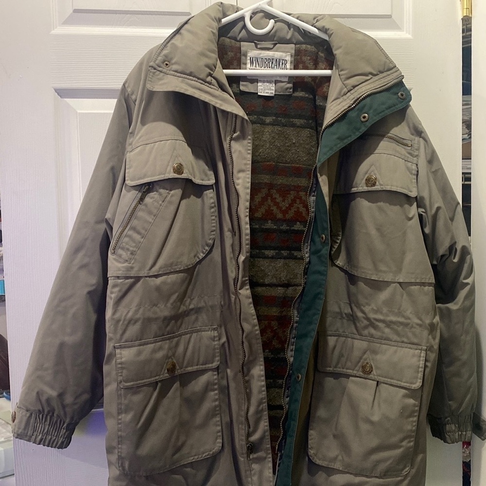 Vintage Windbreaker double-layer coat
